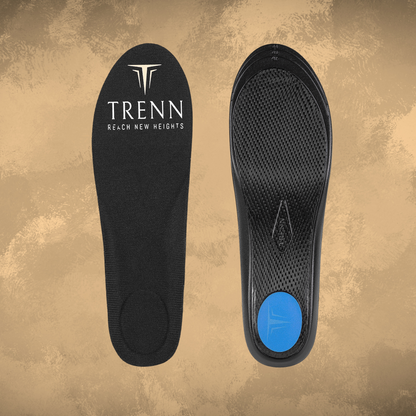 Carbon fiber insoles,  back side and front side from the top
