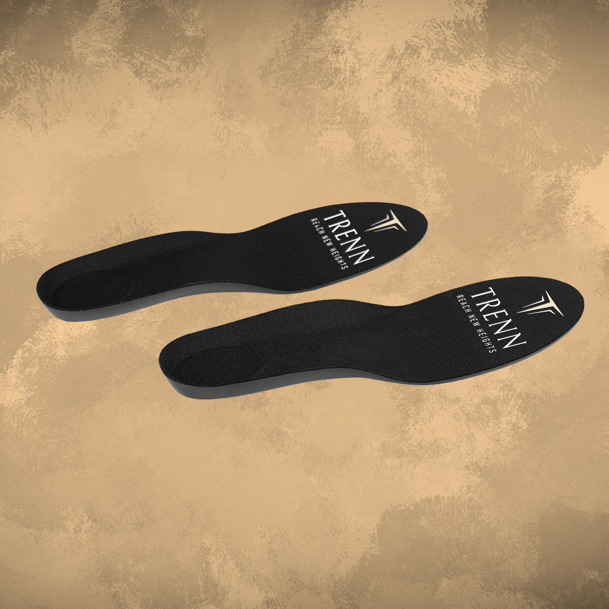Carbon fiber insoles,  Front insole from a side angle