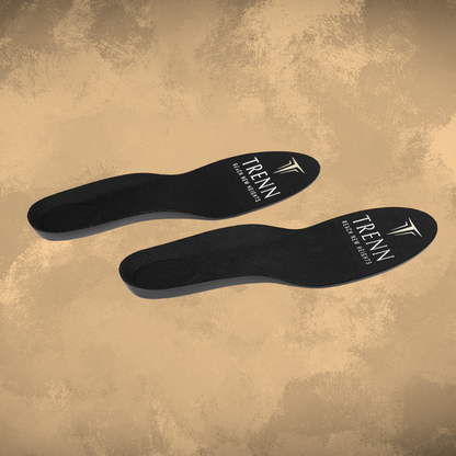 Carbon fiber insoles,  Front insole from a side angle